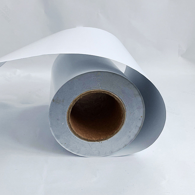 Etiqueta adesiva TG1734 material Art Paper revestido de alumínio da colagem do pneu com o forro branco do papel glassine 80G